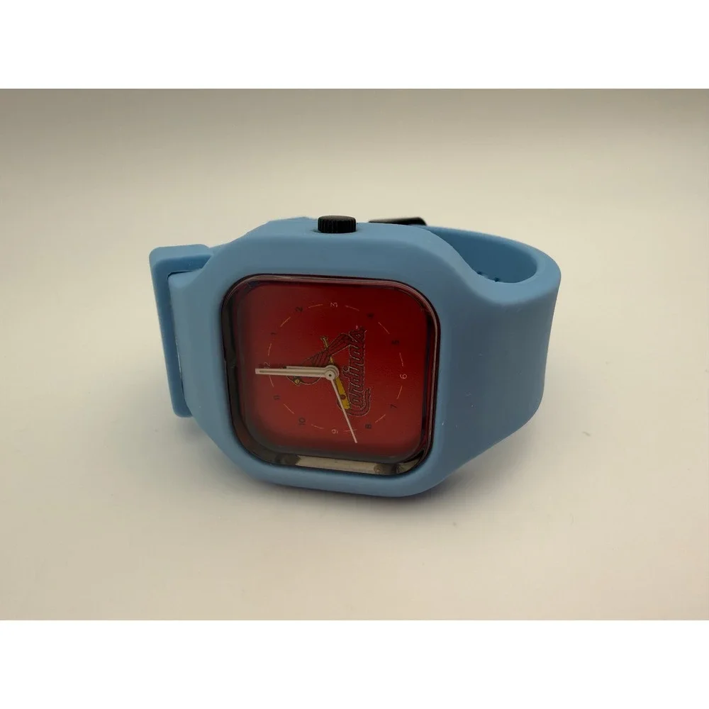 Modify Watches St Louis Cardinals MLB Sport Watch Blue Silicone Strap Red Dial